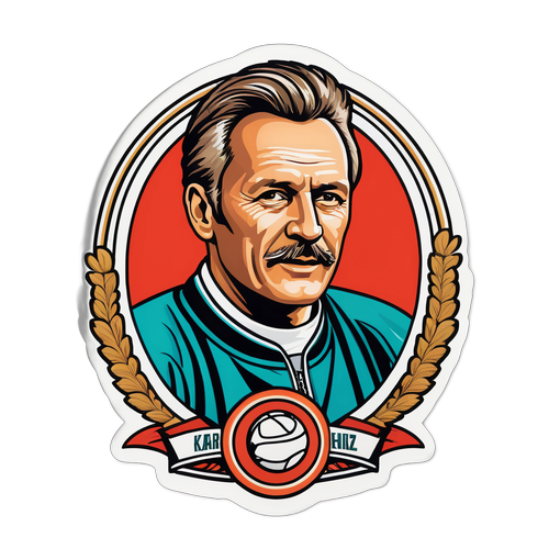 Aufkleber von Karl Heinz Grasser als Sportlegende