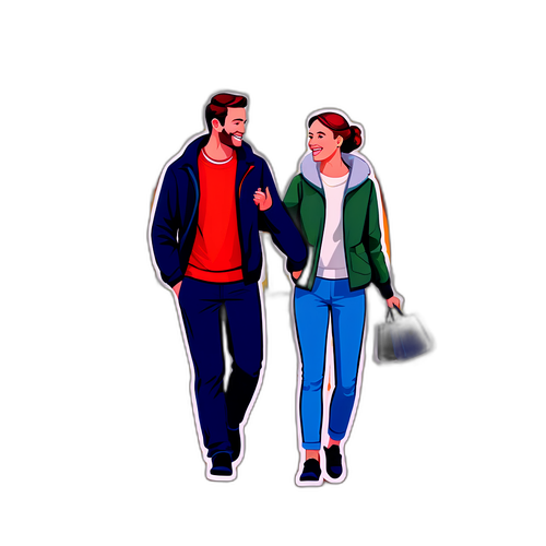 Щаслива пара в парку восени