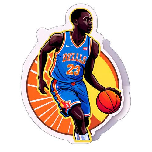 Αυτοκόλλητο Σιλουέτας με Μπάσκετ