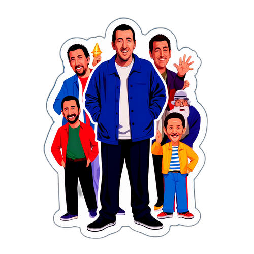 Adam Sandler på scenen med komediteman