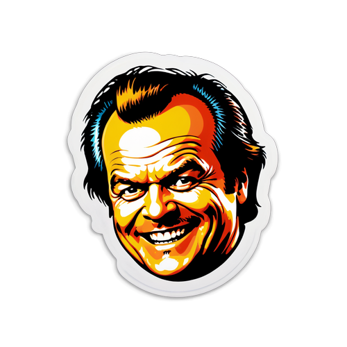 Sticker con la famosa sonrisa de Jack Nicholson