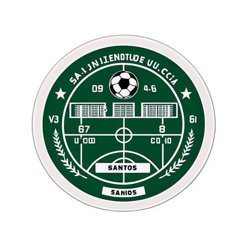 Stiker Retro Pertandingan Santos vs Juventude