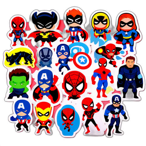 สติ๊กเกอร์ภาพยนตร์แอ็คชันพร้อมโลโก้ Marvel