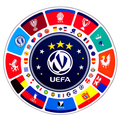 Uroczysta naklejka UEFA