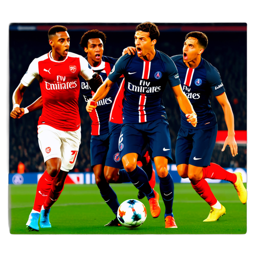 Momen Aksi Hebat PSG vs Arsenal