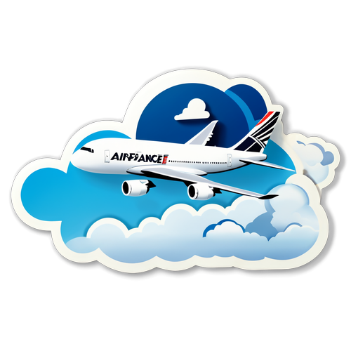 Avion Air France survolant des nuages