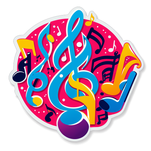 Adesivo Temático de Música