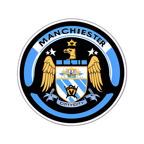 Μινιμαλιστικό αυτοκόλλητο λογότυπου Manchester City