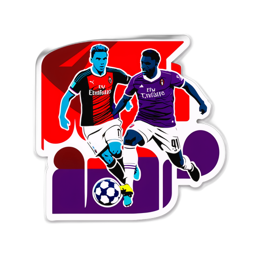 Vibrantý nálepka AC Milan vs. Fiorentina