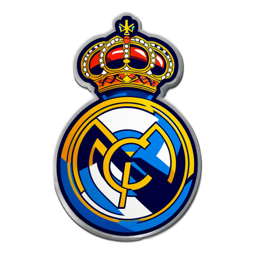 Sticker Real Madrid cu mingea de fotbal