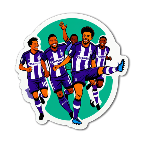 Vrolijke Illustratie van Charleroi tegen Anderlecht