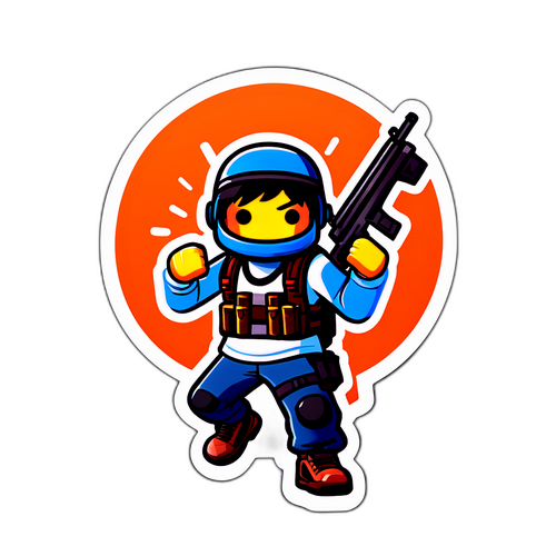 प्लेफुल कैरेक्टर स्टिकर PUBG