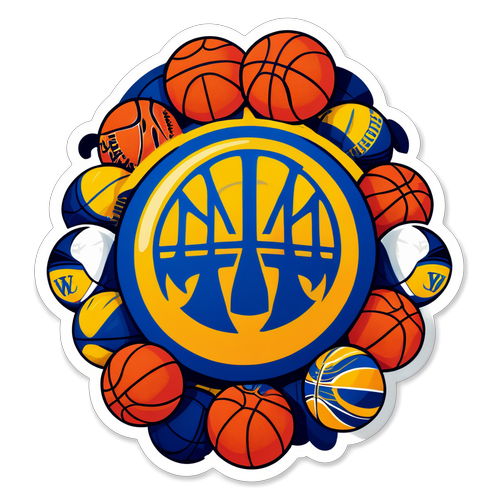 Unleash Your Team Spirit! This Colorful Warriors Logo Sticker is a Must-Have for Every Fan!