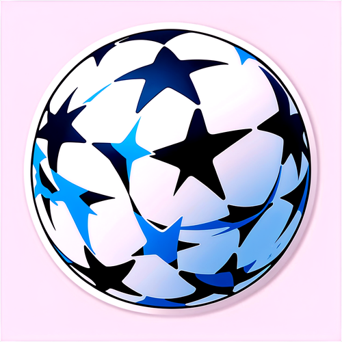 De Spanning van de Champions League: Ontdek de Opwindende Sticker Met Het Logo en Een Flitsende Achtergrond!