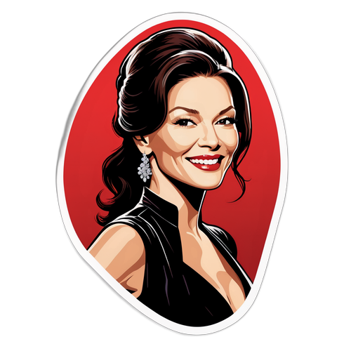 Autocolant cu Catherine Zeta-Jones