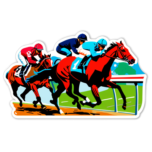 競馬のスピードを表現するイラスト