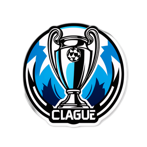 Ilustrace pro nálepku zachycující podstatu Ligy mistrů