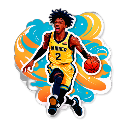 Dynamic Slam Dunk Sticker Featuring Ja Morant