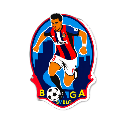 Nhãn dán bóng đá Bologna và Inter