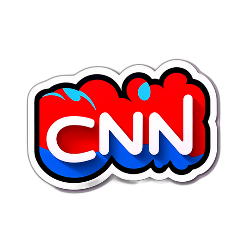 Stiker Bold Logo CNN