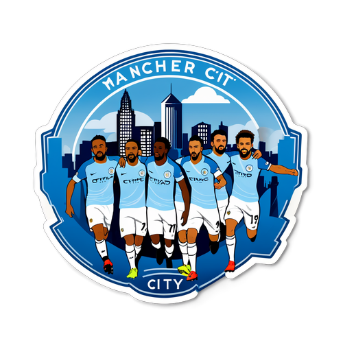 Manchester City vs. Brentford: The Epic Clash of Titans in Action - A Skyline Sticker Tribute!