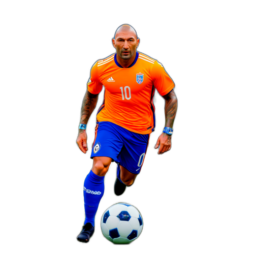 Sticker de 'Batista' en el campo de fútbol