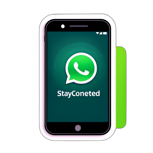 Sticker cu telefon mobil modern - Rămâi conectat!