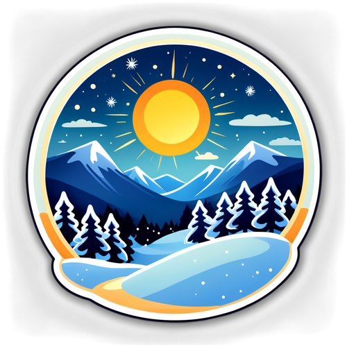 Winter Solstice Celebration Sticker