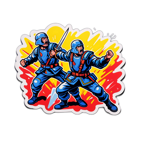 전투 장면 스티커