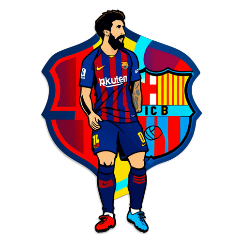 Barcelona ve Atletico Madrid Maçını Temsil Eden Sticker