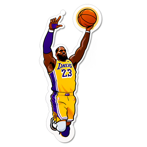 Paduan Gaya dan Tenaga: Sticker LeBron James Mengguncangkan Dunia Lakers!