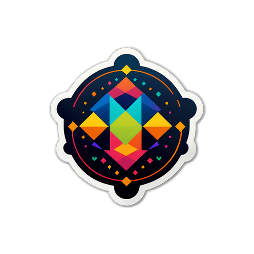 Revolusi Stiker: Desain Geometrik Menarik untuk Era Teknologi!