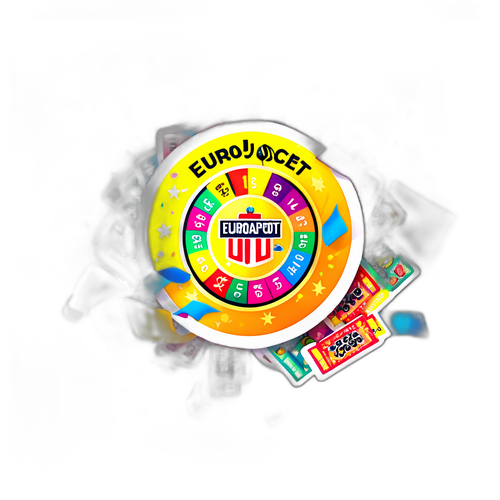 Eurojackpot Klistermärke med Konfetti