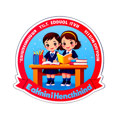 Logo Edu.vn với hình ảnh học sinh chăm chỉ