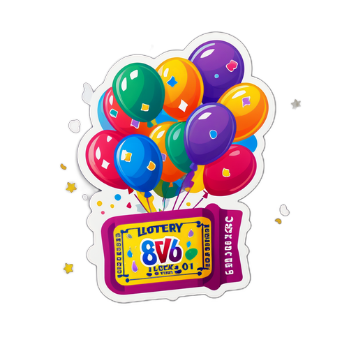 כרטיס הלוטו עם בלונים