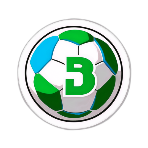 Design Minimalista com Bola de Futebol e Letra 'B'