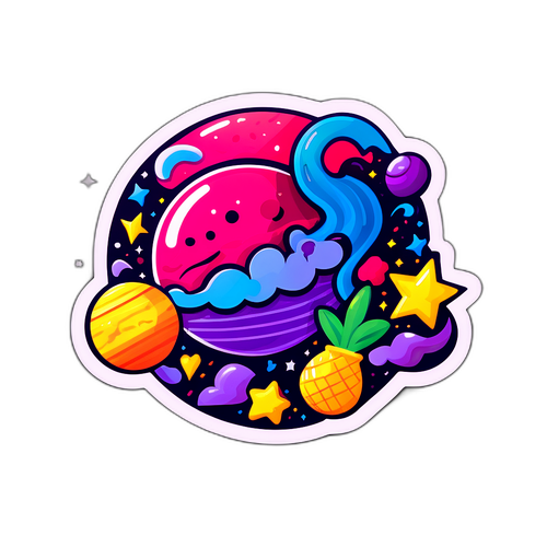 Космічний ананас в стилі аніме