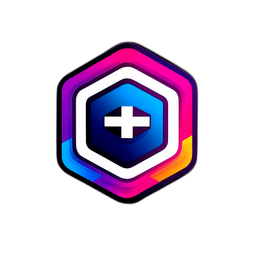 Nowoczesny, geometryczny sticker z logo Bank Millennium