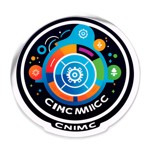 Stilfuldt klistermærke for CNMC: Innovation i erhverv og finans