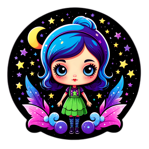 Ilustrație misterios-cute a personajului Loena Hendrickx