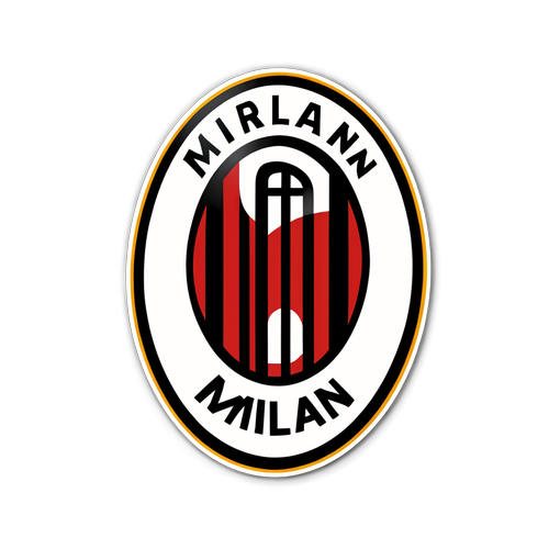 AC Milan Logo Sticker met Historische Spelers