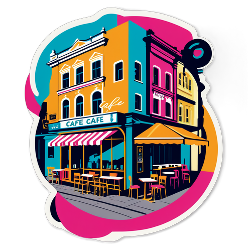 Farbige Straßenkultur und Caféleben aus Belgrad