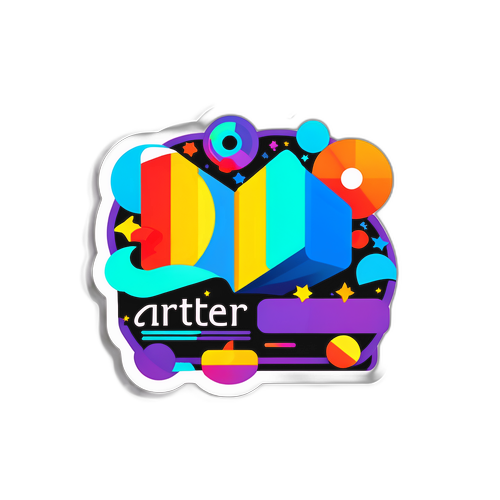 Sticker Colorido de Artear