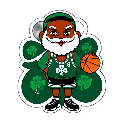 Autocollant de l'équipe de basketball Celtics avec le Shamrock