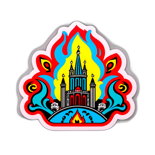 Sticker que representa la cultura de Bakú