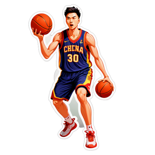 一位充滿活力的籃球運動員