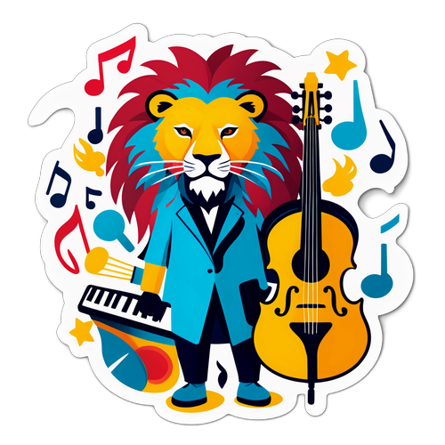 Sticker van Ibo Aslan met Muzikale Noten