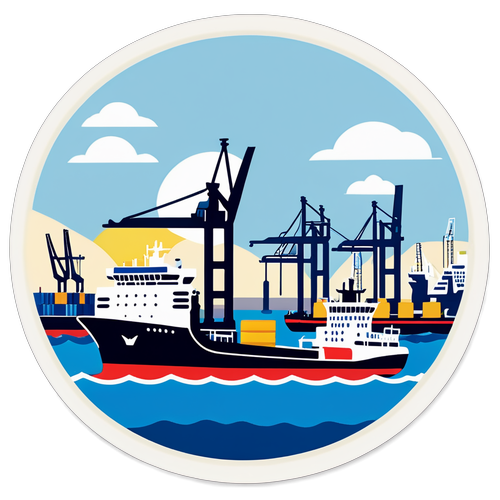 Sticker van de Haven van Antwerpen