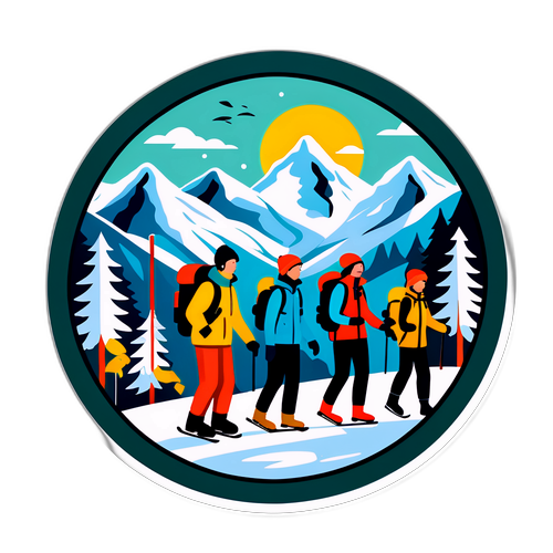 冬のアクティビティを楽しむ人々