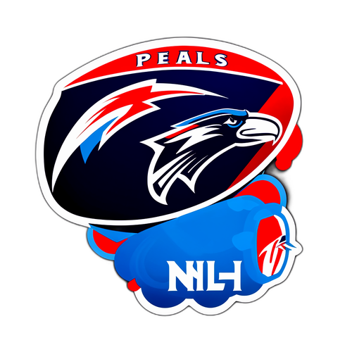 สติ๊กเกอร์โลโก้ NFL กับลูกฟุตบอลลอย